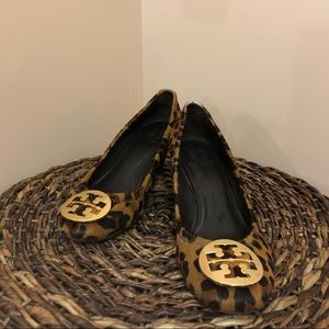 Tory Burch Sophie Leopard Print Wedges